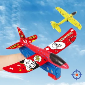 Foam Plane 10M Launcher Catapult Glider Airplane Gun Toy Children Outdoor Game